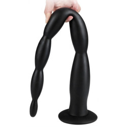 DarkSil Gode long Scale Beads M 40 x 4cm Noir